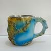2024 Elegant Translucent Mineral Resin Coffee Cup - Colorful Luxury Gift