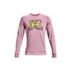 Under Armour Свободный крой с длинным рукавом и круглым вырезом с буквенным узором, мужская толстовка розового цвета 1366410-698