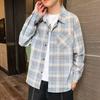 Повседневная клетчатая рубашка в стиле «маленький аромат» 2024 года, мужская рабочая куртка в стиле ретро для весны и осени