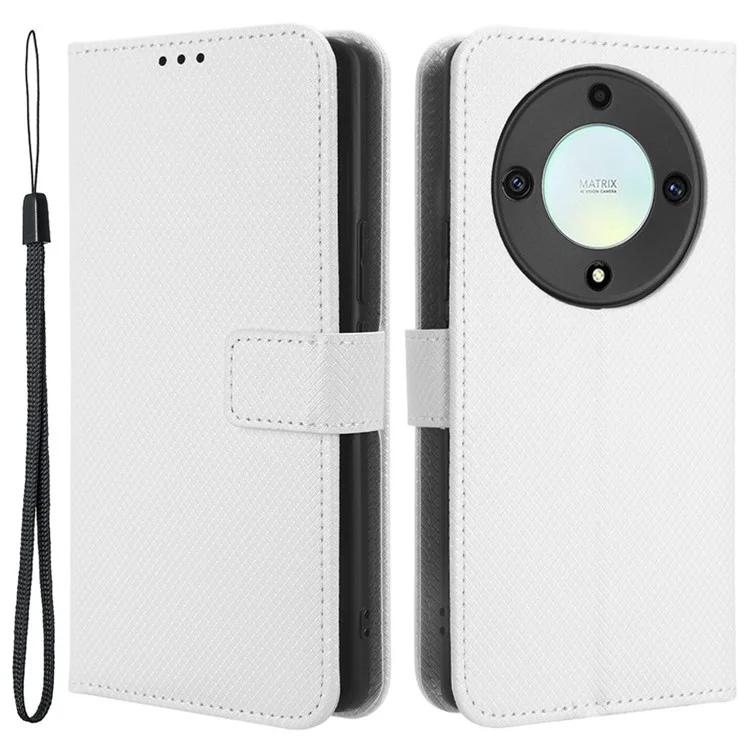 PU Leather Wallet Case for Honor X9a 5G / X40 5G / Magic5 Lite 5G Diamond Texture Stand Cover