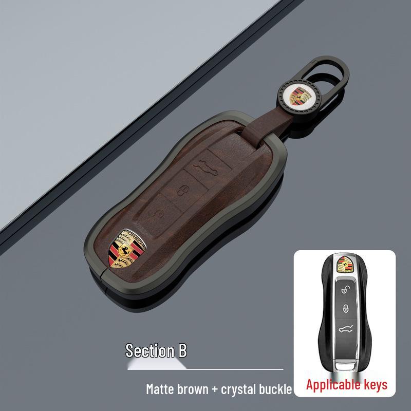 Porsche Key Case for Panamera, Macan, Cayenne, Taycan, 718, 911