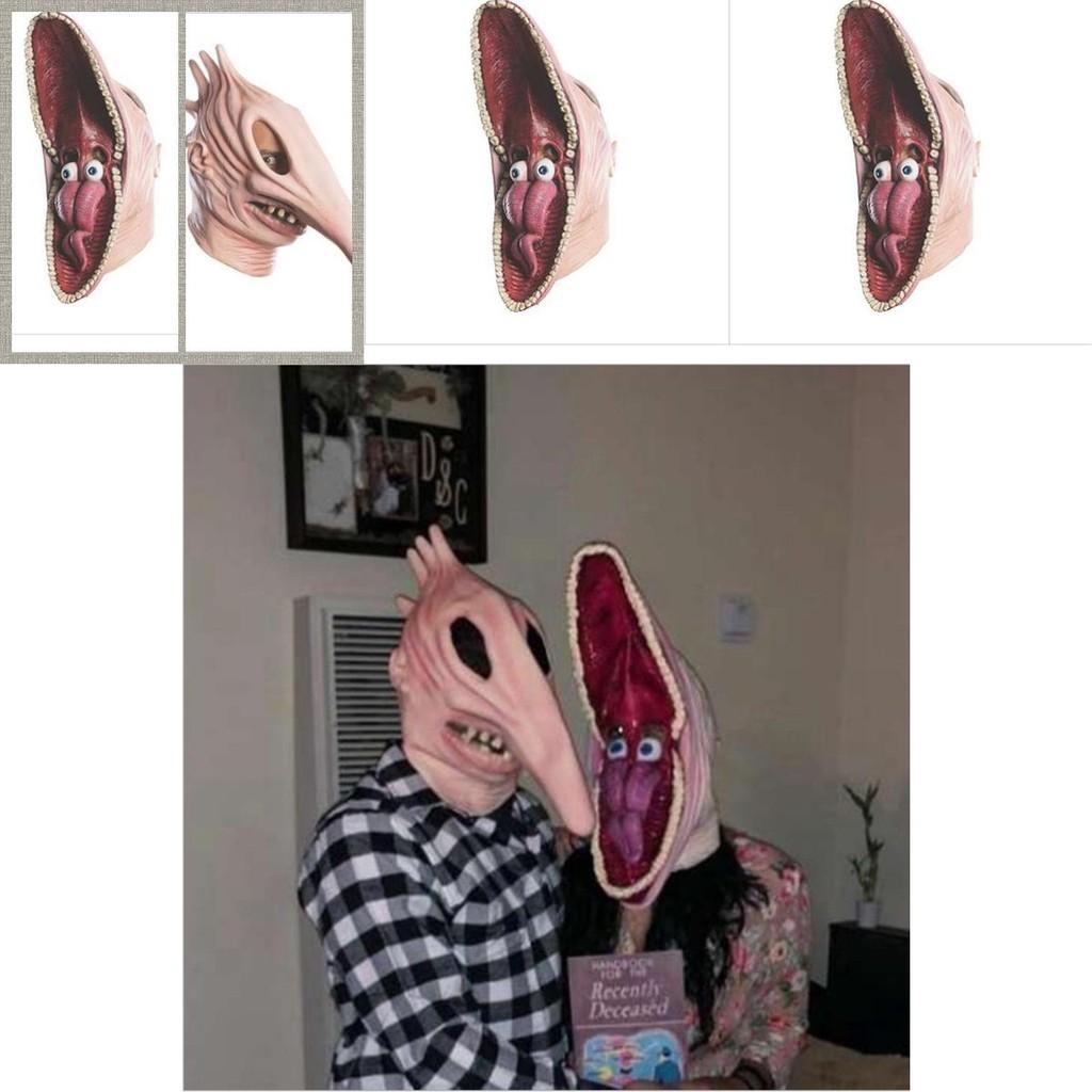 Freaky Cosplay Mask Adult Beetlejuice Barbara Adam Monster Costume Accessory