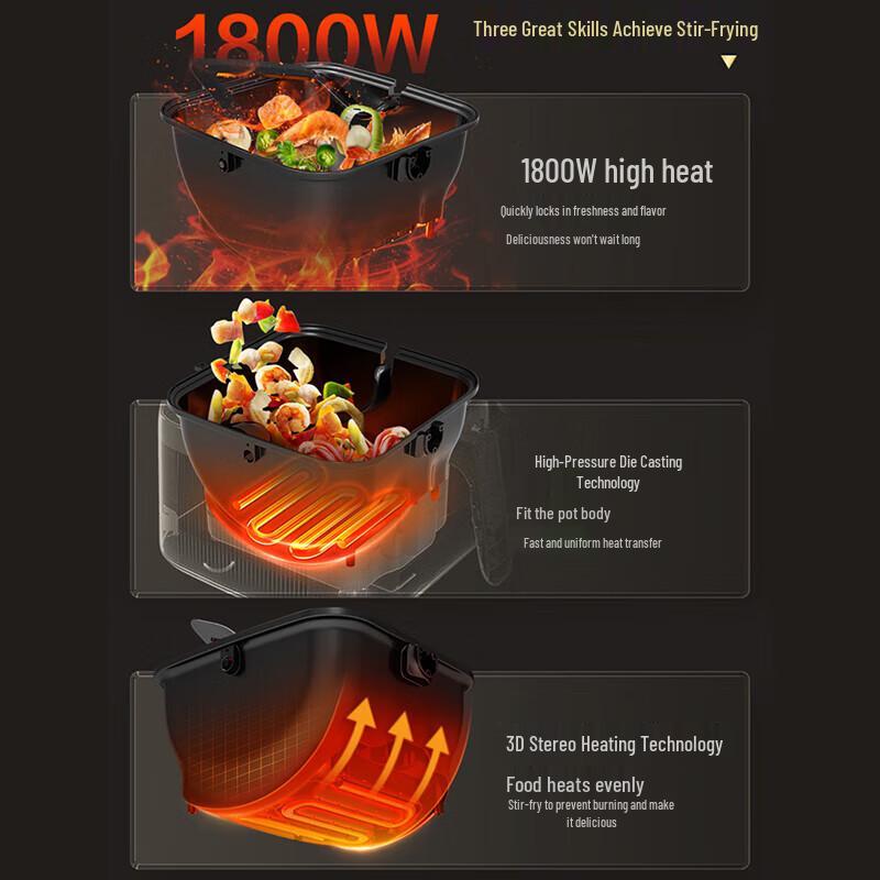 SUPOR Cook3 Умный робот для жарки вок, штепсель CN (адаптер в комплекте)