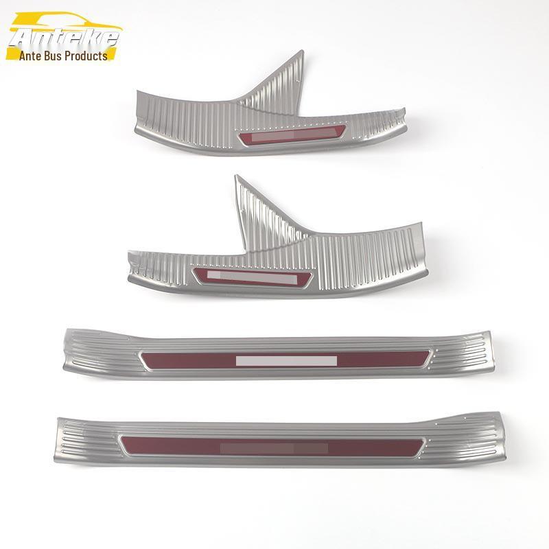 Fits 22 Fenglanda Models: Stainless Steel Door Sill Decorative Frame & Welcome Pedal Sticker