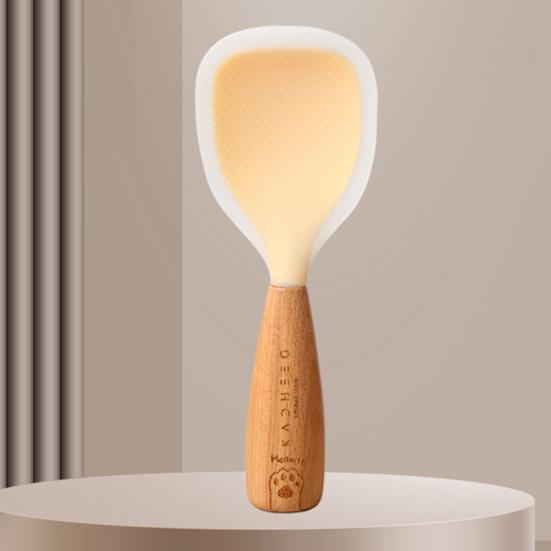 Silicone Rice Spoon Non-Stick Food Grade with Standing Feature High Temperature Resistant Rice Spoon