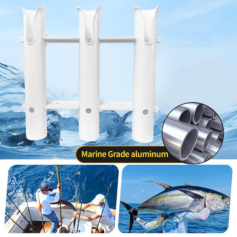 Держатель для удочек из алюминиевого сплава, настенная стойка с 3 звеньями для морской лодки, яхты, кемпера, автофургона, 3-камерного баллона
