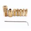 7/12Pcs/Set Brass Collet Micro Drill Self-Tightening Drill Bit Tool Chuck Adapter Quick Release Keyless Bit Adapt 2-5Mm