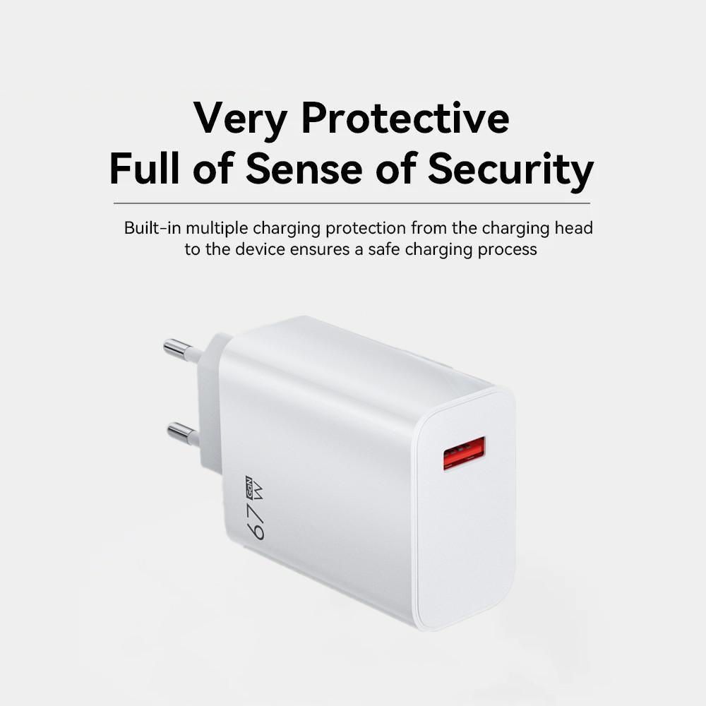 67W USB Fast Charger for Xiaomi 14 13 12 11 10 Ultra Redmi Note 12T 13 Pro Turbo Quick Charge Type C Cable Fast Charging Adapter