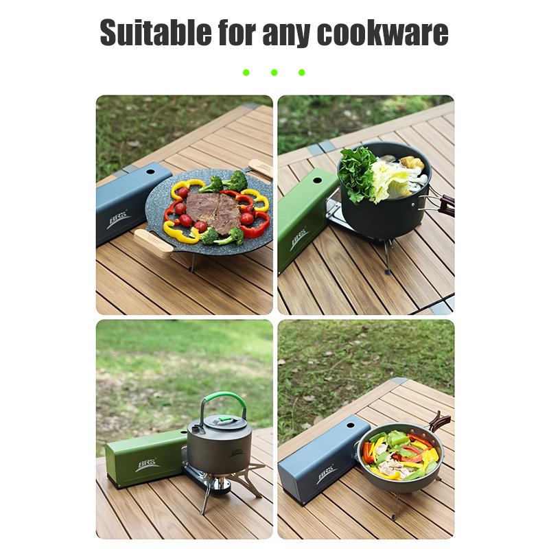 BRS-97 Camping Gas Stove 3800W Folding Cassette Stove Portable Butane Gas Stove Outdoor Picnic Cooking Grill Hiking Gas Burner