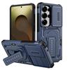 Slid Camera Shield Invisible Holder PC Hybrid TPU Phone Case For Galaxy S26 5G, Sliding Lens Cover Hidden Kickstand Anti-Scratch Protective Cover