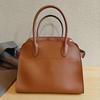 New Style High-end Real Leather Tote Bag Fashion Minimalist Casual Handbag Large Capacity Retro Wide Shoulder Strap Single Shoulder Bag For Women