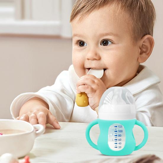 Чехол для детской бутылочки Philips 4/8 унций, стеклянные силиконовые ручки, удобные для захвата, защищающие от падения, уменьшающие воздействие пластика, чехол для детской бутылочки