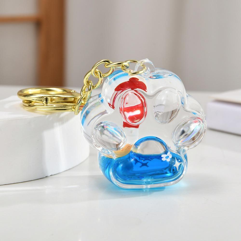 Handcrafted Glass Glass Pocket Fish Keychain Oil Filled Keychain Ornament Bag Accessories