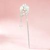 Peony Hairpin Silver Hairpin Women's Hairpin New Chinese Style Tassel Hanfu Cheongsam Hairpin National Style Accessories