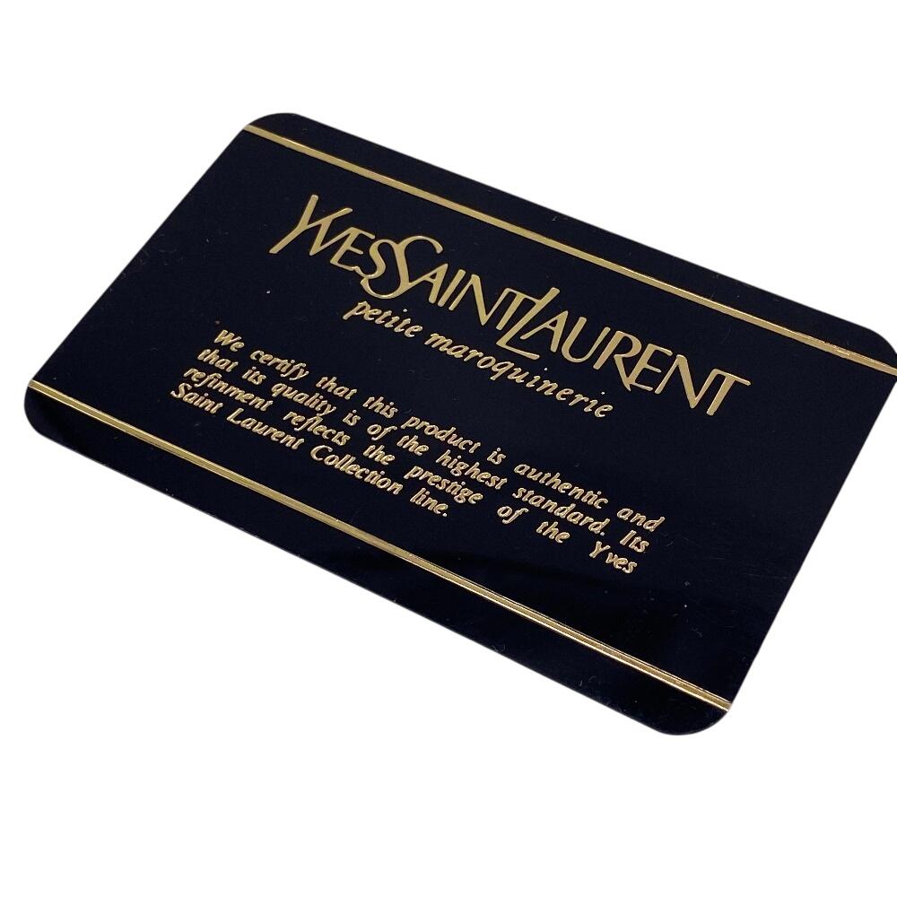 Yves Saint Laurent Кошелек-кошелек с логотипом YSL из кожи черный кожаный мужской Б/У