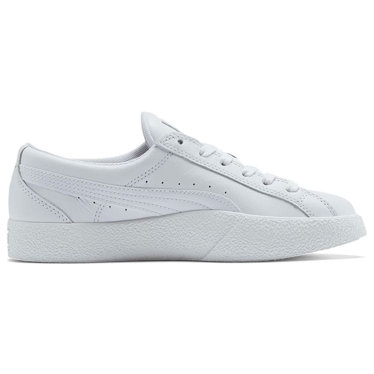 Puma Love Tumble Leather Triple White Women Sneakers 373649-01