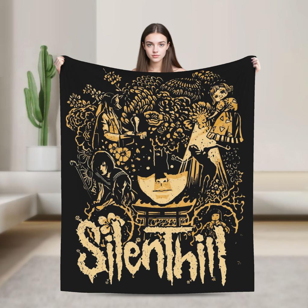 Silent Hill F Vintage Horror Blanket Fleece Summer Portable Lightweight Thin Throw Blankets for Bedding Couch Bedspread