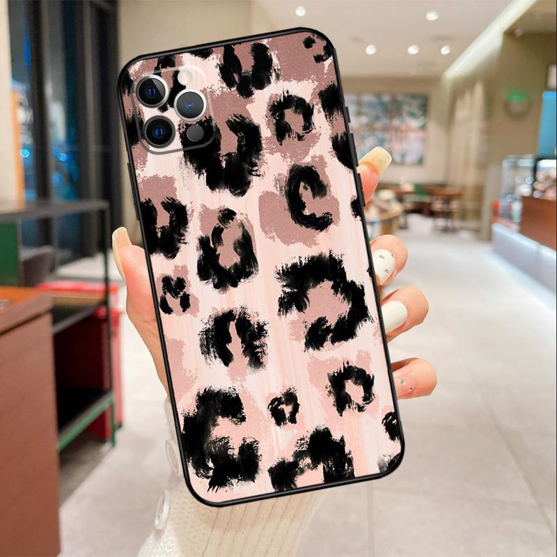 Leopard Skin Phone Case For iPhone 17 16 15 14 13 11 12 Pro Max mini 16 Plus 16e 17 Air Protective Cover