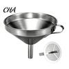 Wide Mouth Funnel for Jars Stainless Steel with Filter And Handle, Leak Proof Heavy Duty Kitchen Funnel, Filling Oil Juice Wine Precise Pouring