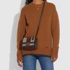 COACH crossbody bag Alie 18 presbyopic flip-top magnetic buckle, cowhide and snakeskin, messenger bag, small square bag, shoulder bag, small size