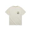 X Market Logo Print Crew Neck Casual Short Sleeve Tee Men Tops Khaki 537396-65
