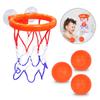 Fun Basketball Hoop Balls Playset Boys Girls Bath Toys Bathtub 3 Balls Set Strong Suction Cup Bathroom Game for Kids Toddlers