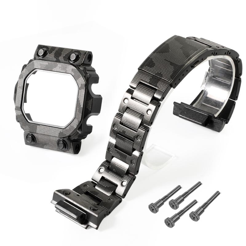 Для Casio G-Shock GX-56 GXW-56BB Комплект для модификации Корпус из нержавеющей стали Ремешок для часов GX56 Цельнометаллический Безель для часов Замена ремешка