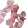 Elegant Ins Hand Torn Burlap Ribbon Chiffon Ribbon Dried Rose Color Wedding Flower Tie Hand Bouquet Ribbon Fluttering Ribbon Home Decoration