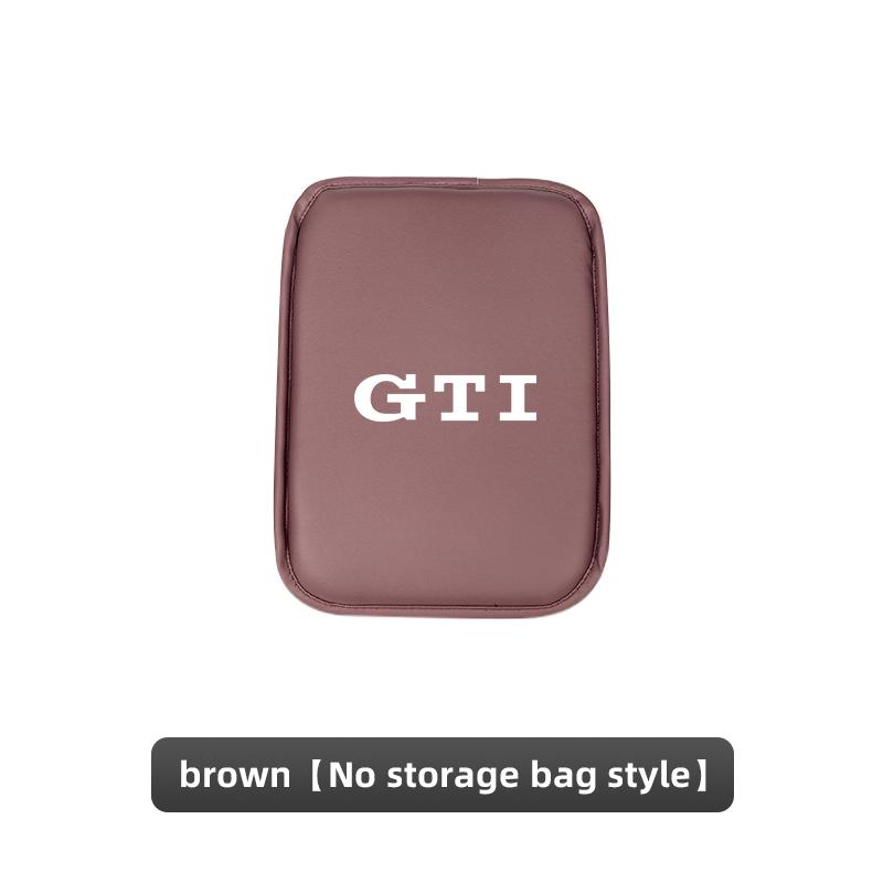 PIG1 Volkswagen Car Logo Armrest Box Cushion Pad Auto Armrest Mat Leather For VW GTI Polo Golf MK6 Passat B6 Tiguan Arteon Jetta ID.3