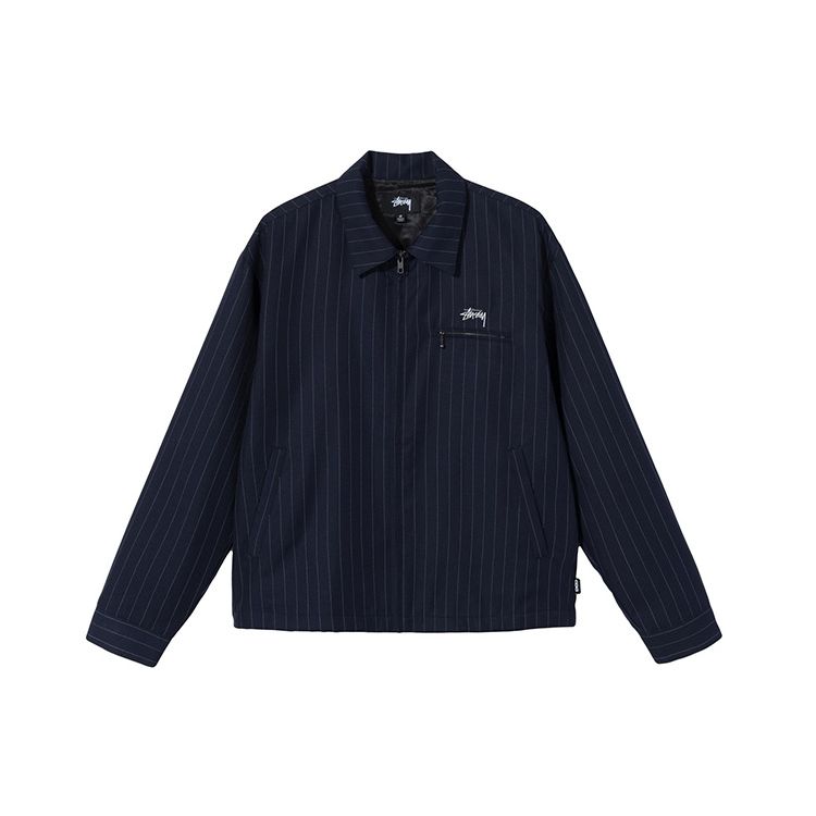 Stussy X CdG Striped Coach Long Sleeve Jacket American Vintage Unisex Jacket Blue 315270