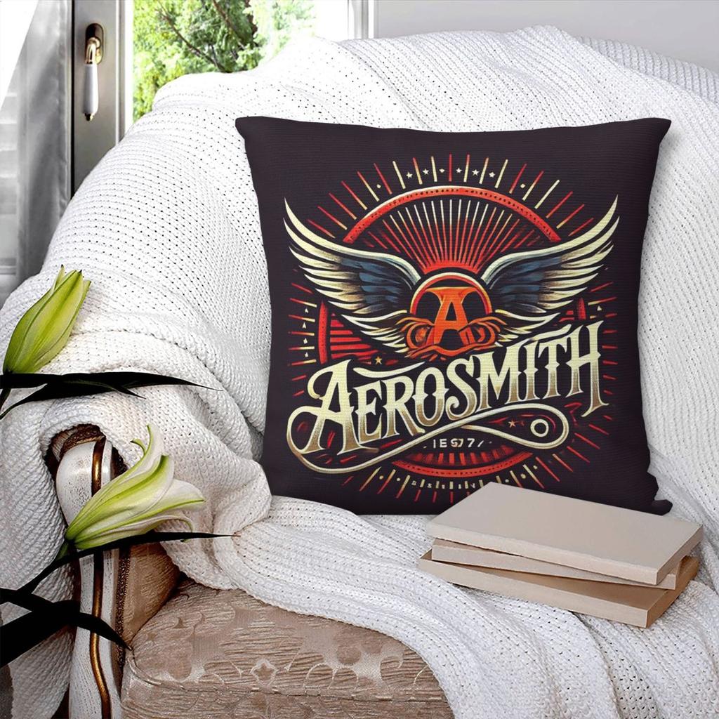 Квадратная наволочка для подушки с изображением группы Aerosmith, чехол на подушку, полиэстер, декоративная подушка, комфортная декоративная подушка для дома, спальни