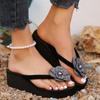 Fashion Holiday Beach Summer Shoes For Women Open Toe Flatform Wedge Casual Slippers Cake Thick Sole Cushion Sandal Pinch Toe Shoes