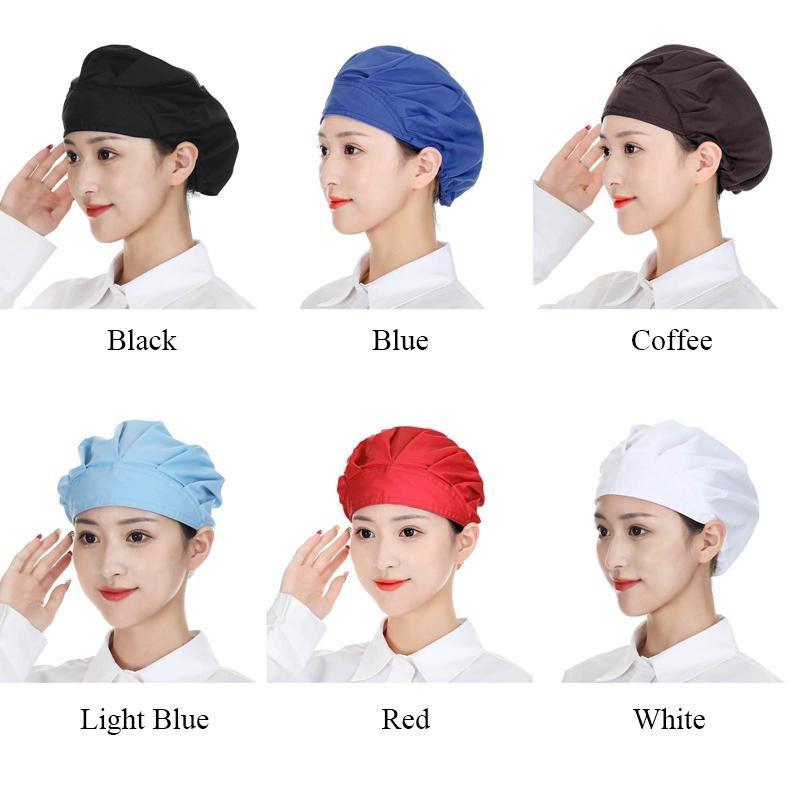New Elastic Dustproof Cooking Cap Breathable Hotel Cook Cap Kitchen Hat Men Women Workshop Caps Chef Hat Restaurants Accessories