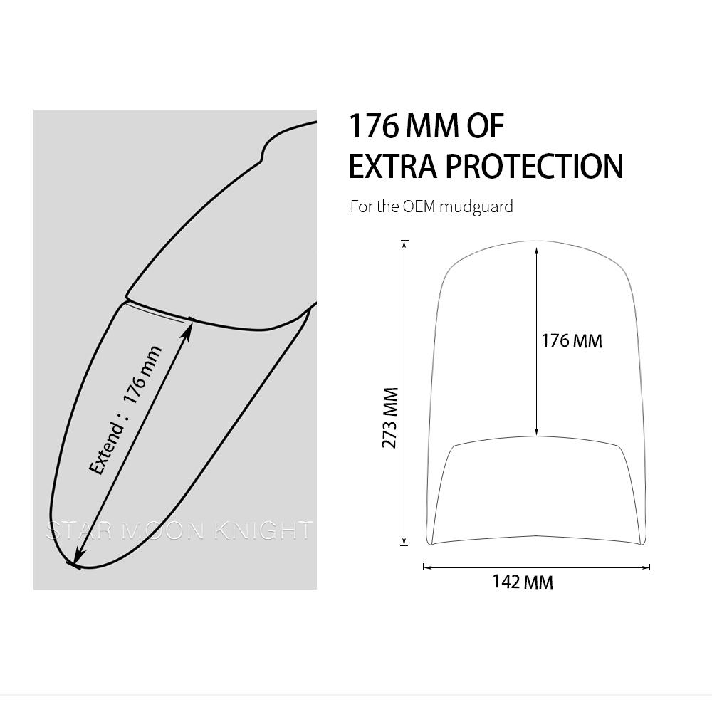 For Honda CB 500 X CB500X 2022 2023 - Motorcycle Accessories Front Fender Mudguard Extender