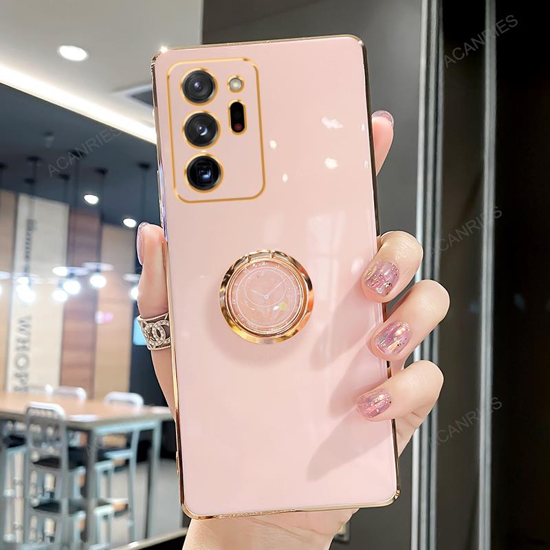 Note20 Note10 Note9 Роскошный чехол-держатель с кольцом для Samsung Galaxy Note 20 Ultra 10 Plus Lite 9 8 Подставка Силиконовая задняя крышка
