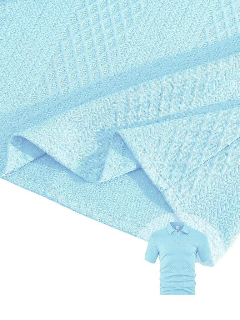 Men's Summer Jacquard Polo Shirt & Shorts Set - European/American Style