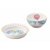 Yamaka Shoten MOOMIN "Baby & Kids" Plate & Bowl Set (Gift Boxed) Microwave & Dishwasher Safe, Moomin Merchandise, Nordic Style, Mother's Day Gift, Tab