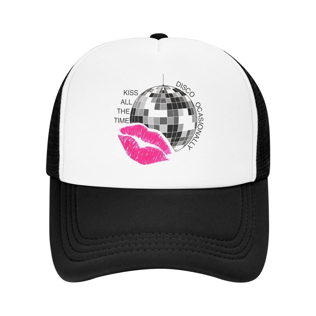 2026 Latest H-Harry S-Styles Fan Kiss All The Time Mesh Sun Hats Music Tour Album Unisex Women Trucker Hat Breathable Snapback Cap