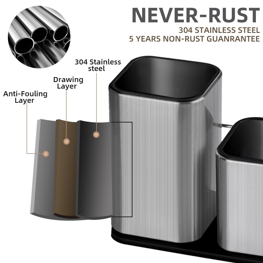 Подставка для ножей, держатель для кухонных ножей из нержавеющей стали, подставка для столовых приборов, блок для хранения высококачественных кухонных принадлежностей