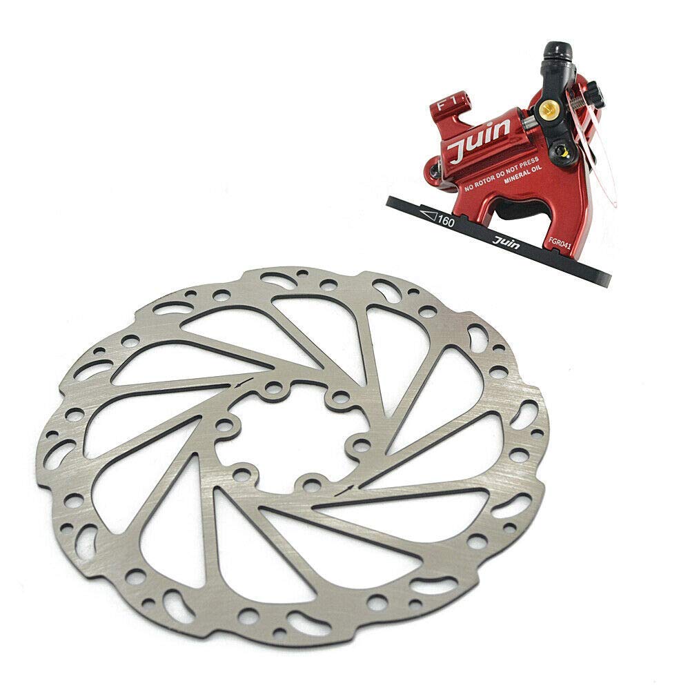 Комплект гидравлических дорожных дисковых тормозов JUIN TECH F1 Flat mount Road CX 160 мм с ротором JT1908, красный,