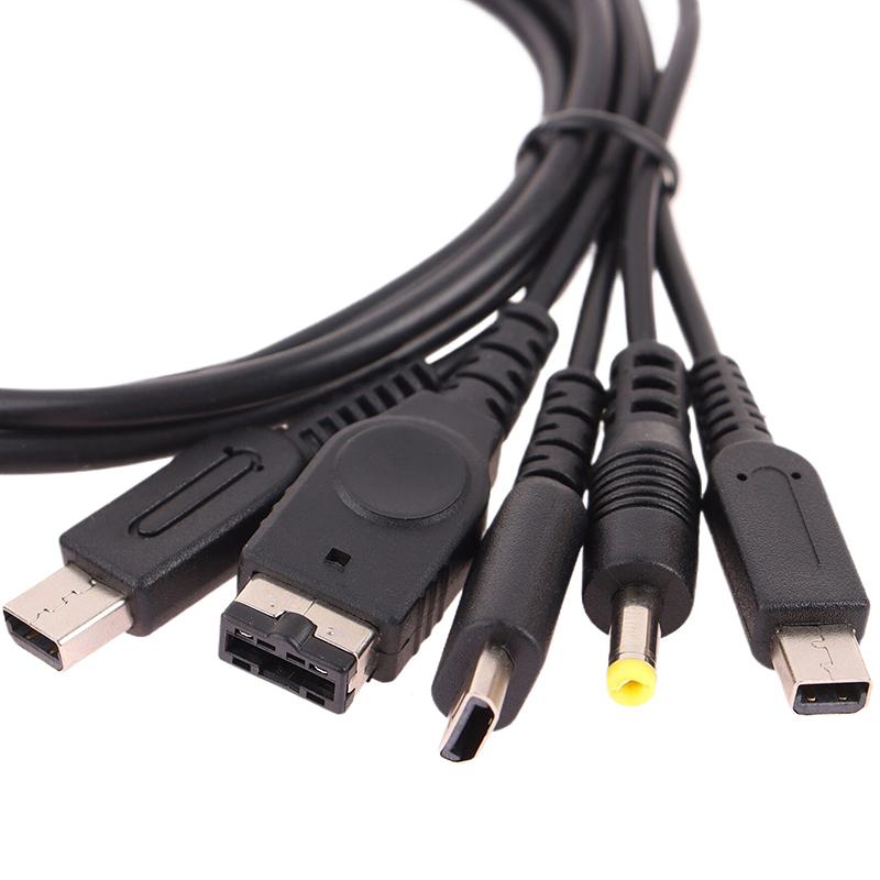 1,2 м кабель для быстрой зарядки 5 в 1 USB игровой зарядный шнур провод для 3Ds Xl Nds Lite Ndsi Ll Wi IU Gba Psp