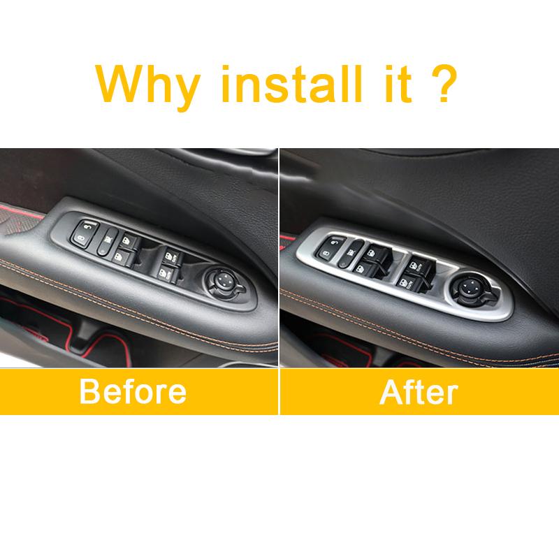 Для Jeep Compass 2th 2017 2018 карбоновый переключатель подъема окна автомобиля, крышка, накладки, дверной подлокотник, панель, рама, аксессуары