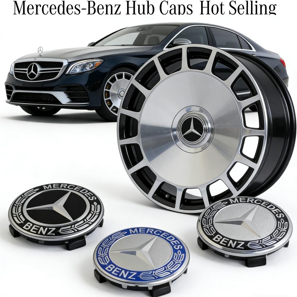 Exterior Cap 4pcs 75mm Car Wheel Center Hub Cap For Mercedes Benz A C GLC GLA W205 W204 W203 W212 211 W213 W210 W164 A1714000025 QM1