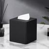 Light Luxury Paper Box Nordic Creative Leather Tissue Box Rose Gold Decoration El Living Room Restaurant Home Paper Box
