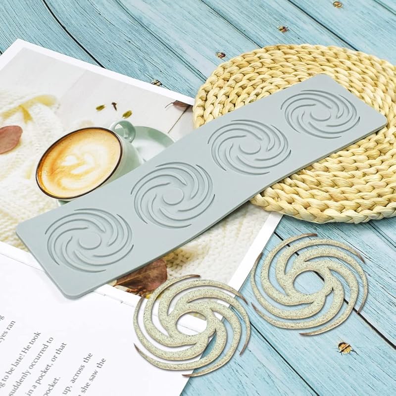 Форма с геометрическим узором, 3D полая спиральная форма, силиконовая форма для мастики, свечей для украшения тортов, кексов, продуктов питания (F_12x3.28x0.08дюйм)