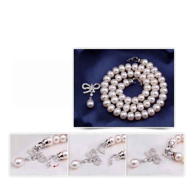 LSOOYH элегантное ожерелье из натурального пресноводного жемчуга