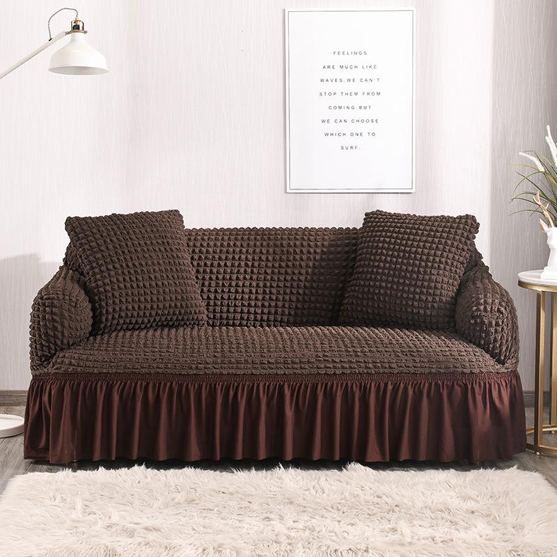 Monochrome Modern High Quality Euro Jacquard Stretchable Elastic Sofa Covers for Corner Sofa 1/2/3/4 Sectional Sofa Cover for Living Room