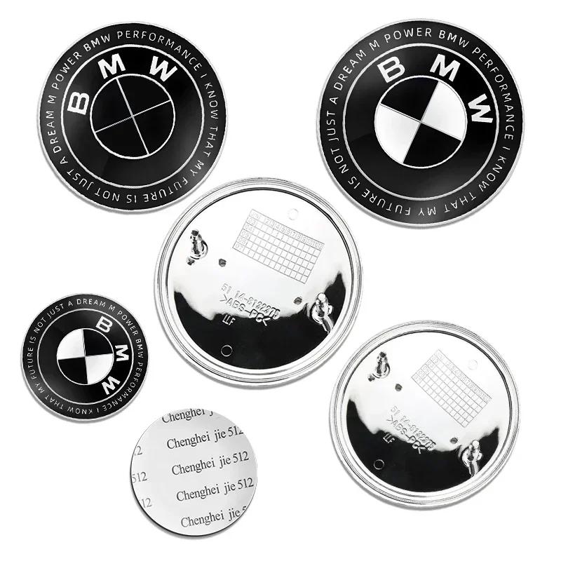 1 шт. Полностью черные 45 мм 74 мм 82 мм задние значки на багажник передний значок на капот багажник Рулевое колесо для BMW M E46 E53 E90 E84 E93 F20 X3 X5 X6
