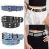 Pop Punk Denim Dopamine Style Jeans Belt Gothic Waist Belt  For Men Women All-Match Coat Dress