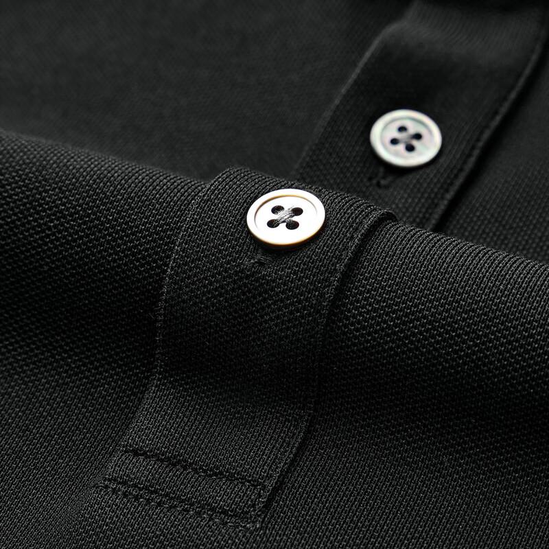 Qipai Men's Temperature Regulating Short Sleeve Polo Shirt